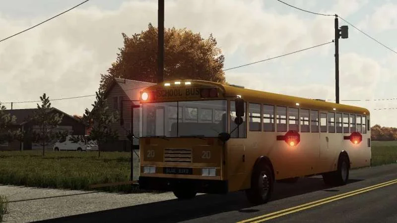 Autobus Cabover Blue Bird v1.0 FS22 FS22 Mod Free Download
