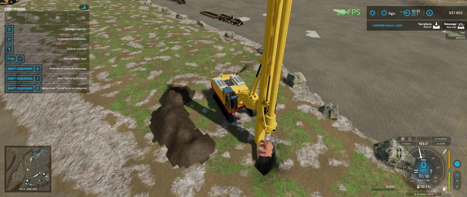 Drilling Rig Liebherr LB28 V1.0 FS22 FS22 Mod Free Download