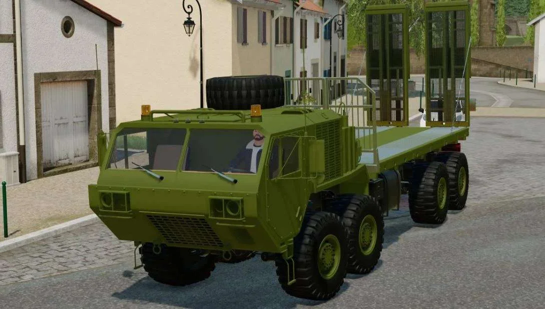FS22 Oshkosh Defense Flatbed Truck v1.0 FS22 FS22 Mod Free Download