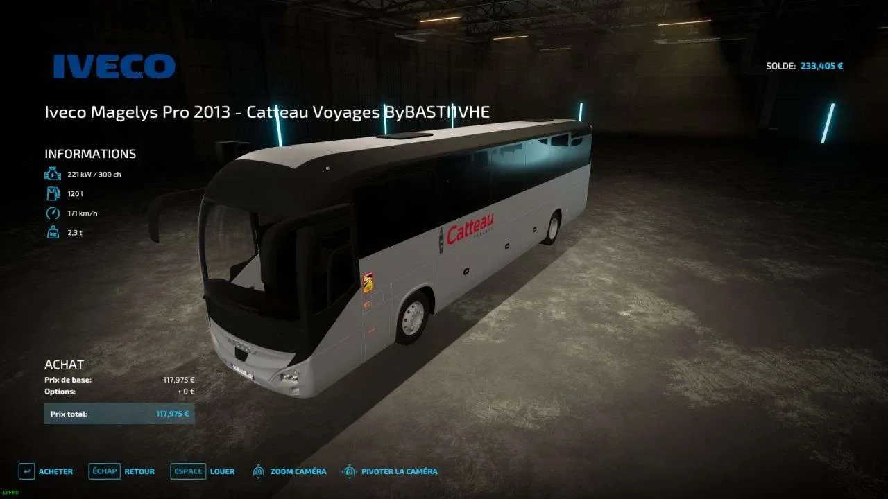 Iveco Magelys Pro 2013 Catteau Voyages v1.0 FS22 FS22 Mod Free Download