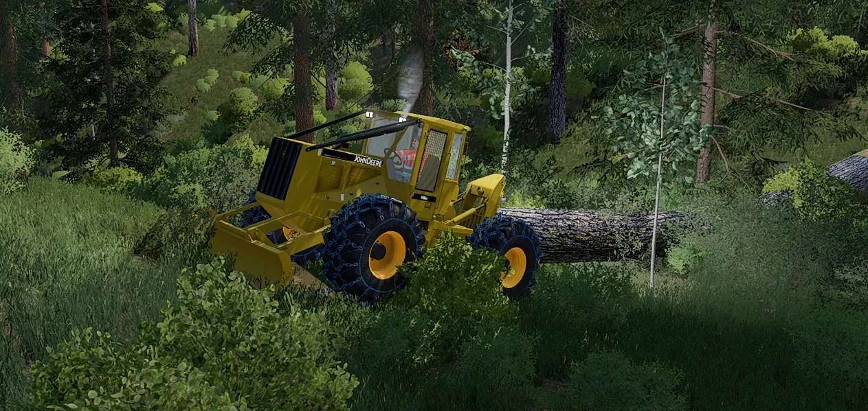 John Deere 540gIII Cable Skidder (Yellow 90’s Style) v1.0 FS22 FS22 Mod Free Download