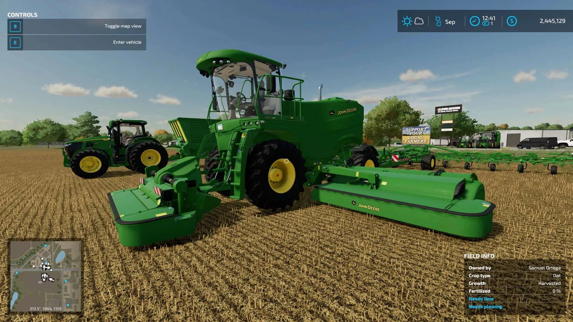 John Deere Big M 450 Mower with PTO v1.1 FS22 FS22 Mod Free Download