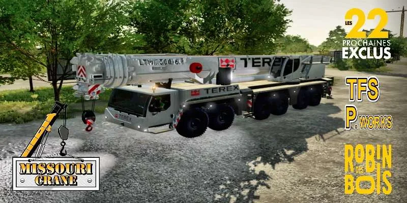 Liebherr LTM 1300 6.3 TEREX v1.0 FS22 FS22 Mod Free Download