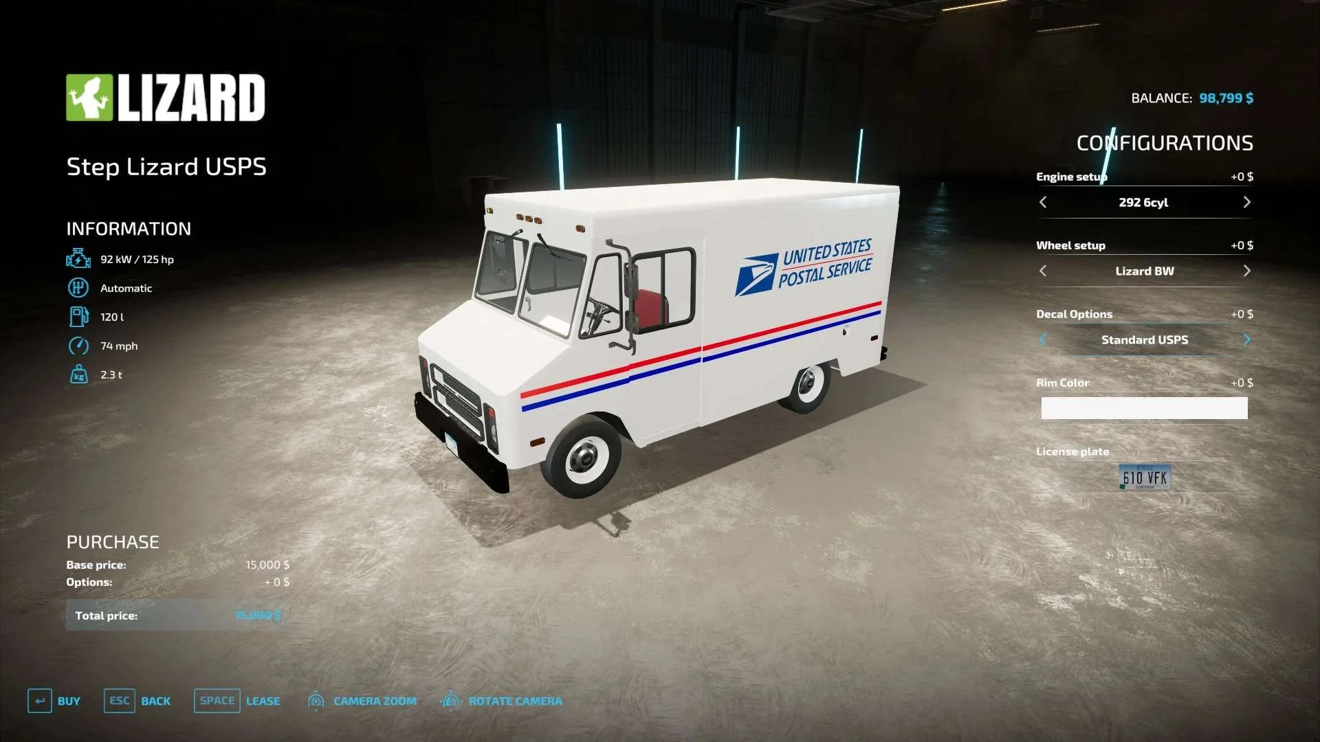 Lizard USPS Truck v1.1 FS22 FS22 Mod Free Download