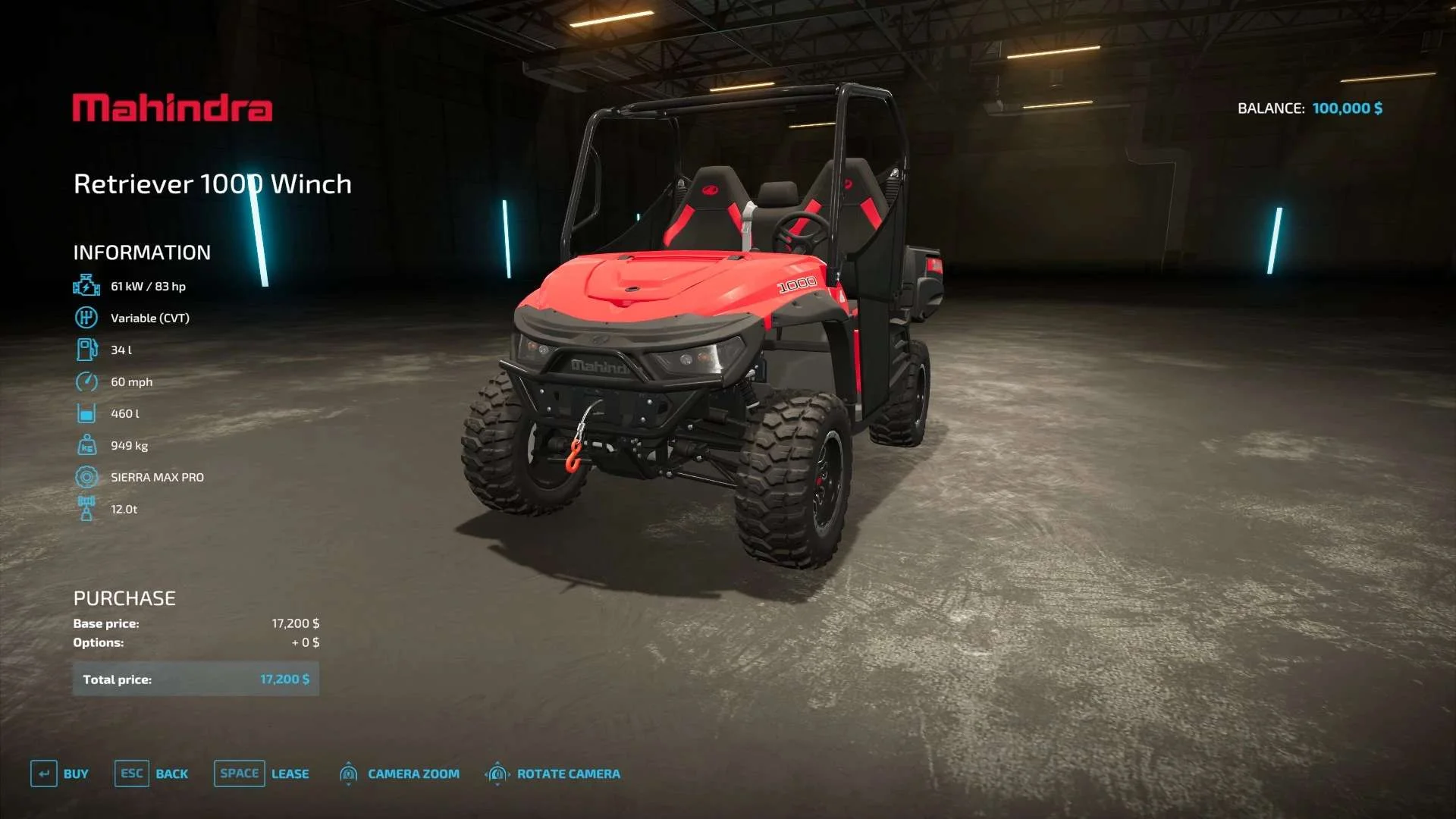 Mahindra Retriever 1000 Winch v1.0 FS22 FS22 Mod Free Download