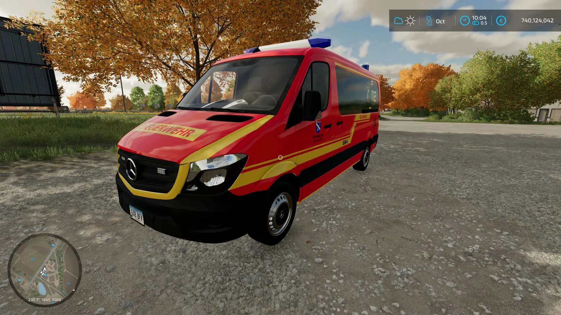 MB Sprinter FireDepartment Koenigsberg v2.1 FS22 FS22 Mod Free Download