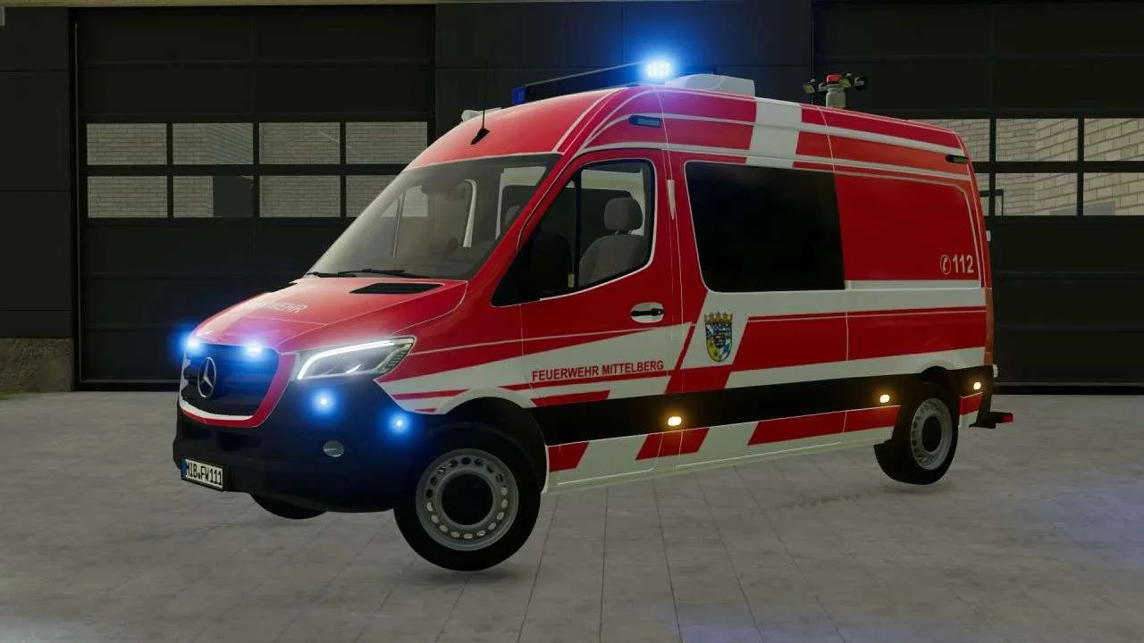 Mercedes-Benz Sprinter 2019 ELW v1.2.1 FS22 FS22 Mod Free Download
