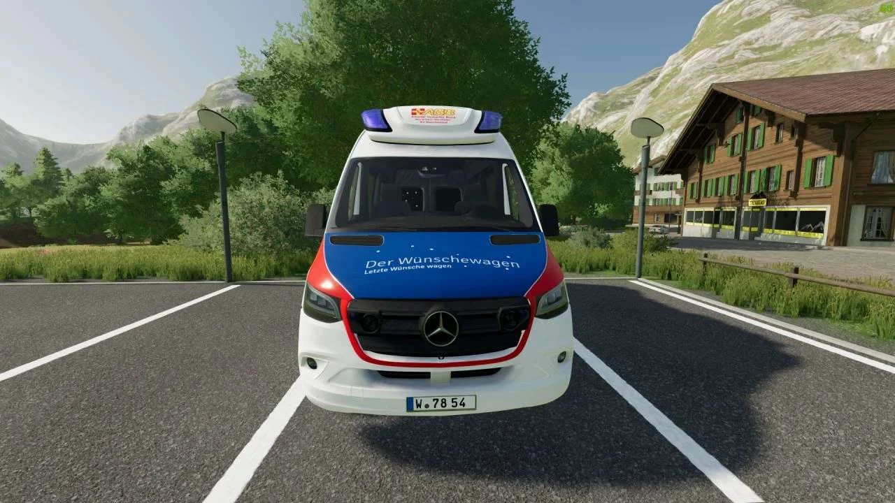 Mercedes Benz Sprinter ASB wish car v1.0 FS22 FS22 Mod Free Download