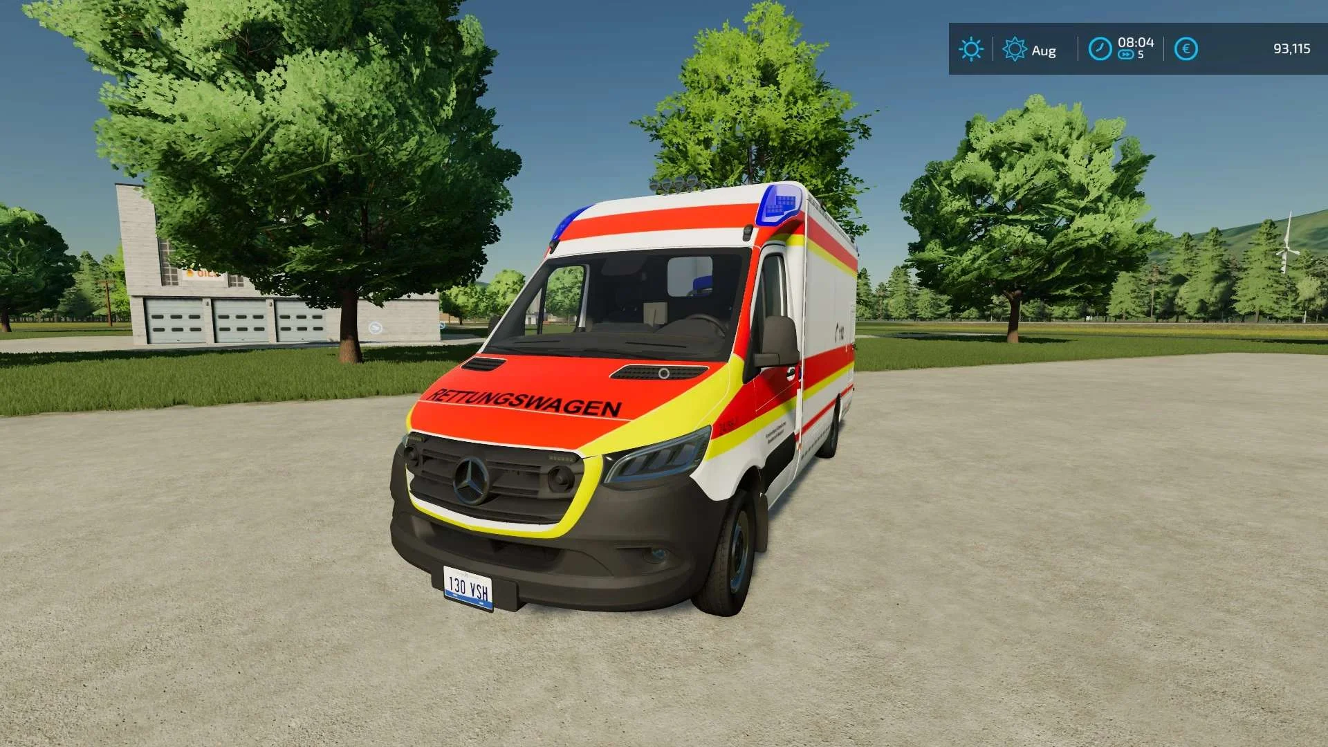 Mercedes Benz Sprinter Strobel Ambulance v1.0.0.1 FS22 FS22 Mod Free Download