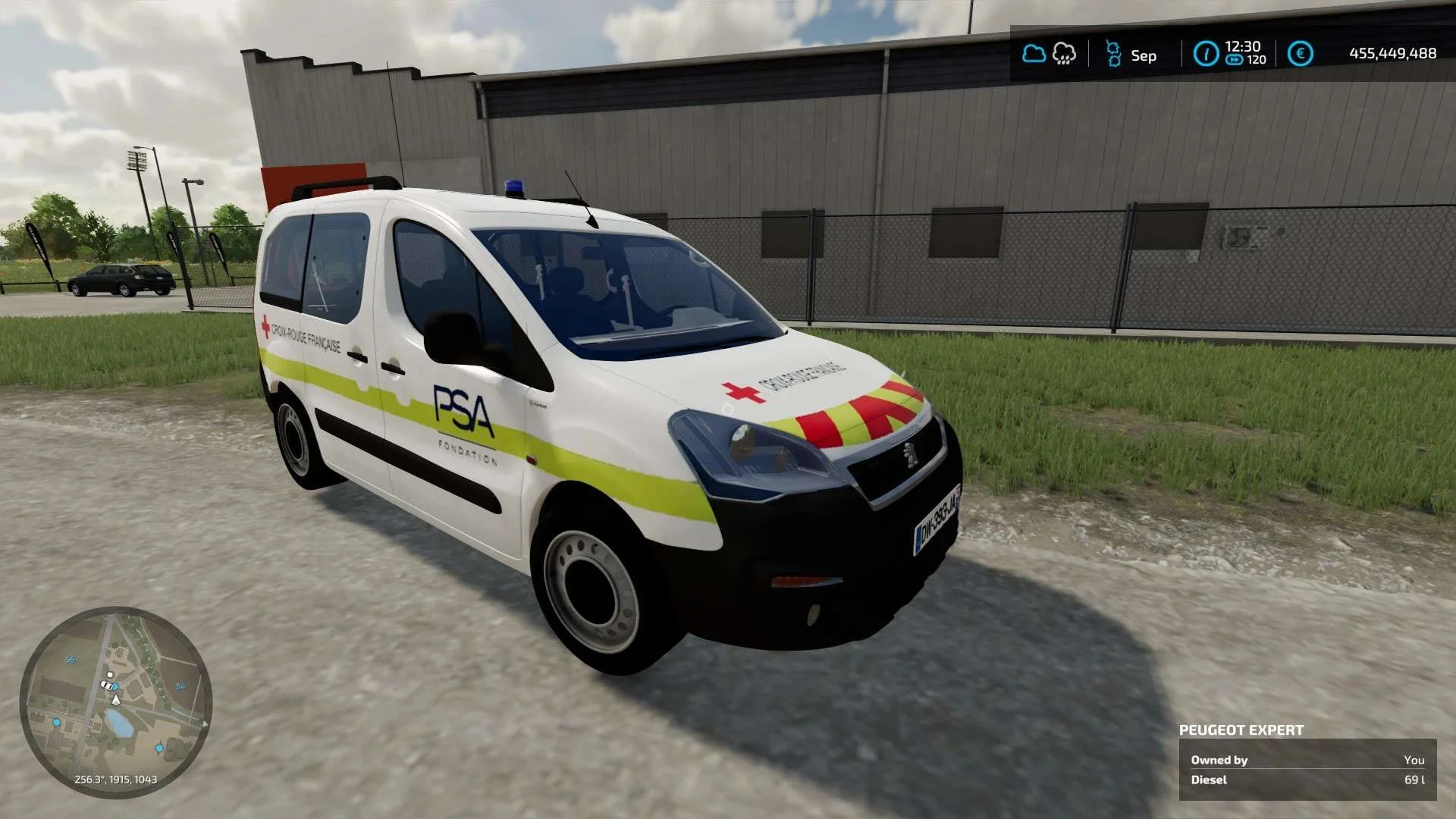 PEUGEOT PARTNER CROIX ROUGE v1.0 FS22 FS22 Mod Free Download