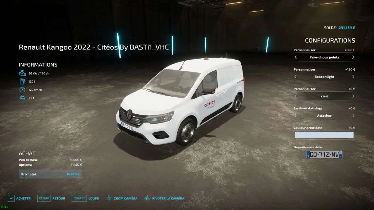 Renault Kangoo III Citéos Group v1.0 FS22 FS22 Mod Free Download