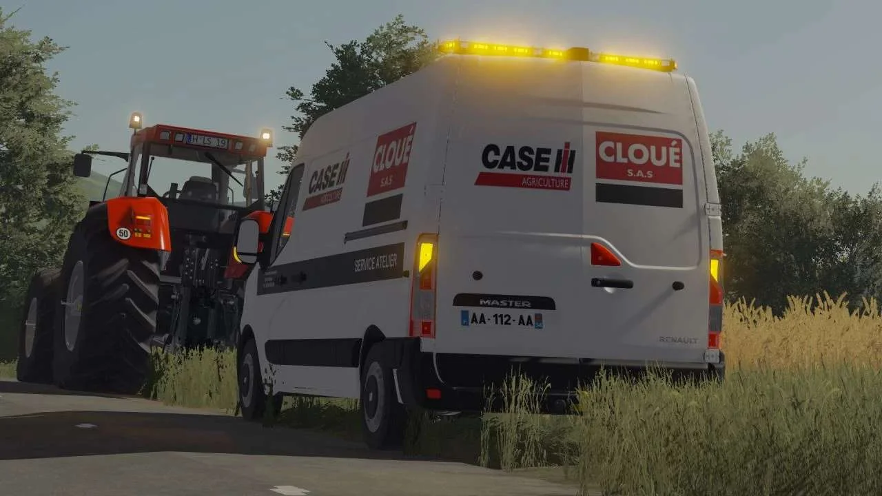 Renault Master (Case IH Cloué) v1.0.5.2 FS22 FS22 Mod Free Download