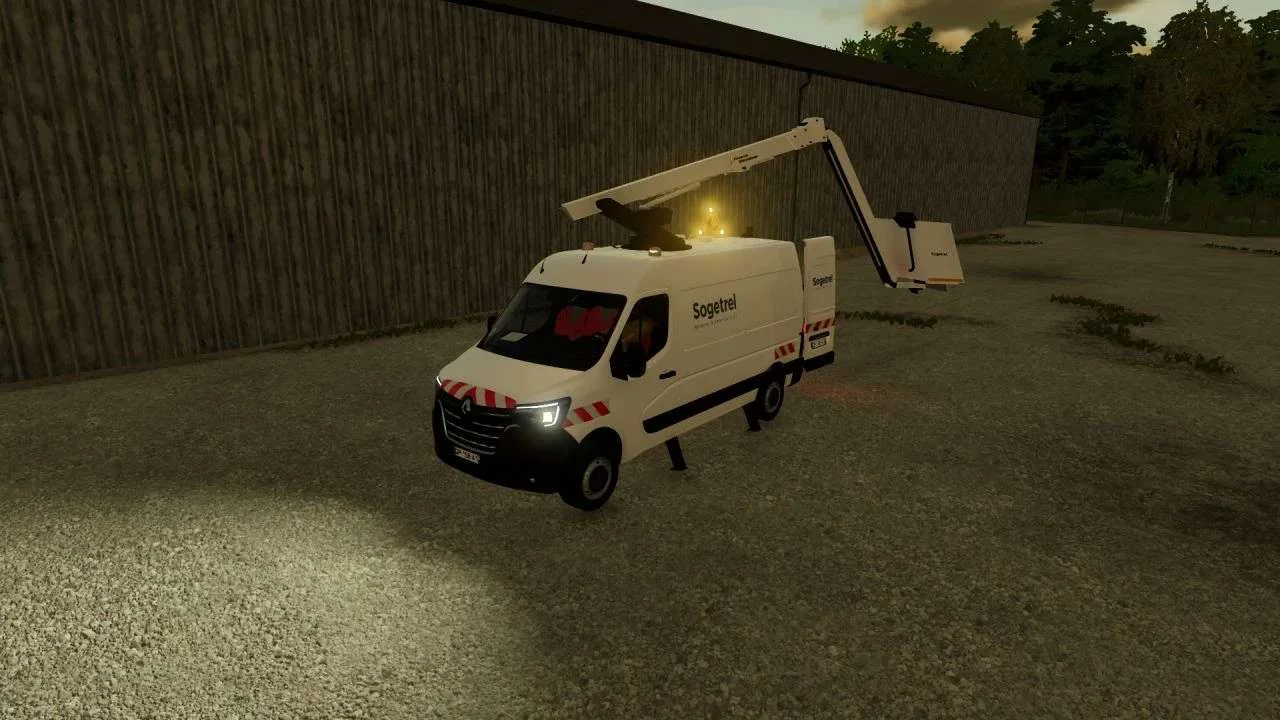 Renault Master 2020 Sogetrel (with basket) v1.0 FS22 FS22 Mod Free Download