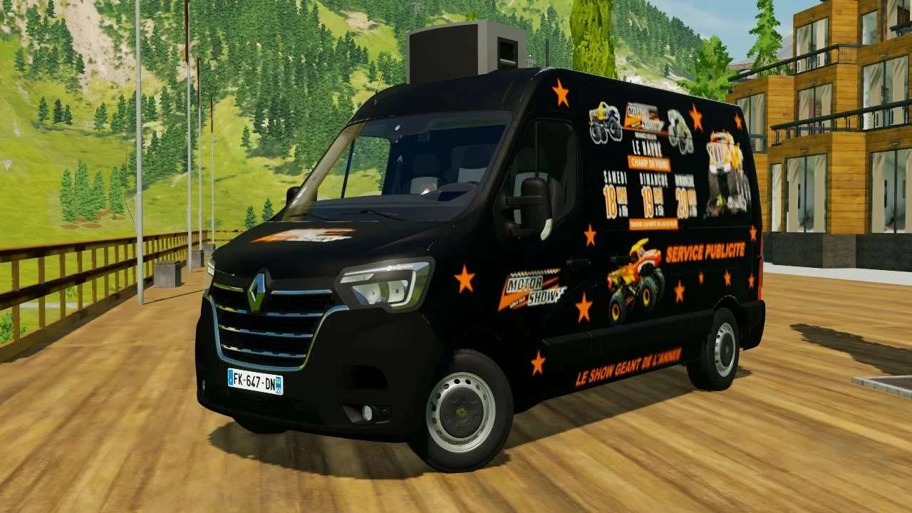 Renault Master Pub Motor Show World Tour Le Havre v1.0 FS22 FS22 Mod Free Download