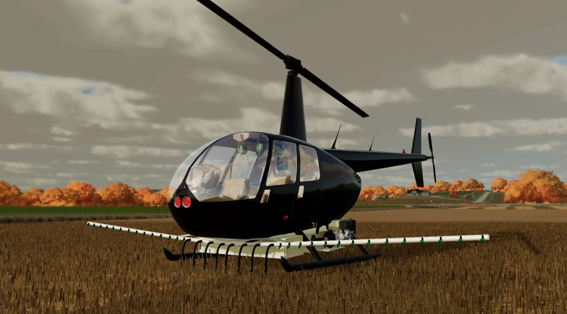 Robinson R44 With Sprayer v1.0 FS22 FS22 Mod Free Download