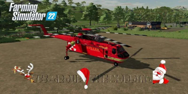 SIKORSKY S64 SKYCRANE FIRE v1.0 FS22 FS22 Mod Free Download