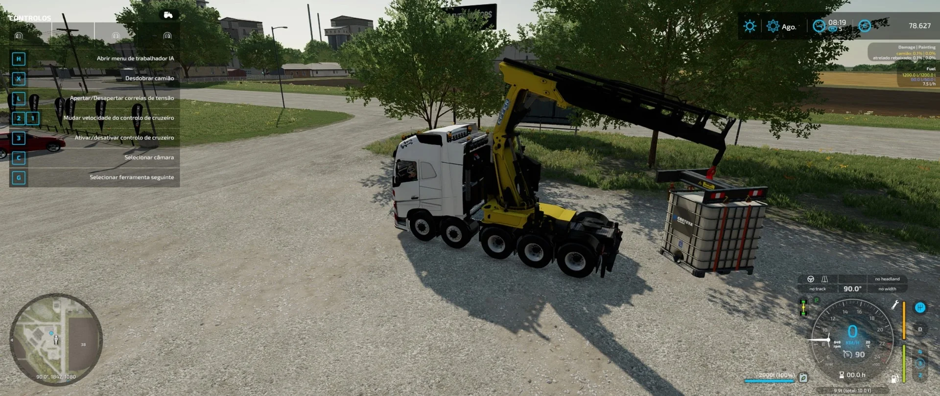 Volvo FH16 750 5 axles Semi Crane V1.0 FS22 FS22 Mod Free Download
