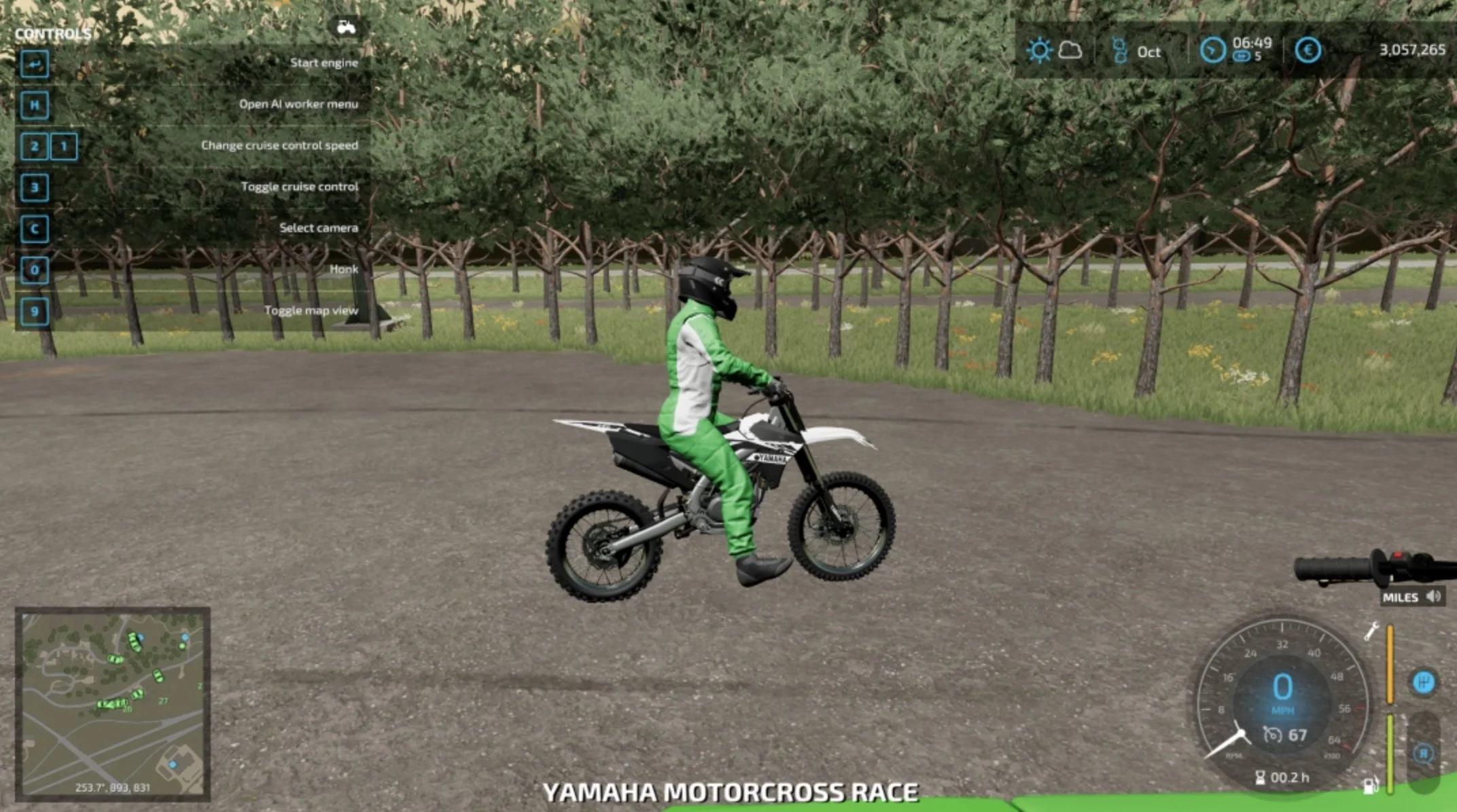 Yamaha YZ 250 v1.0 FS22 FS22 Mod Free Download