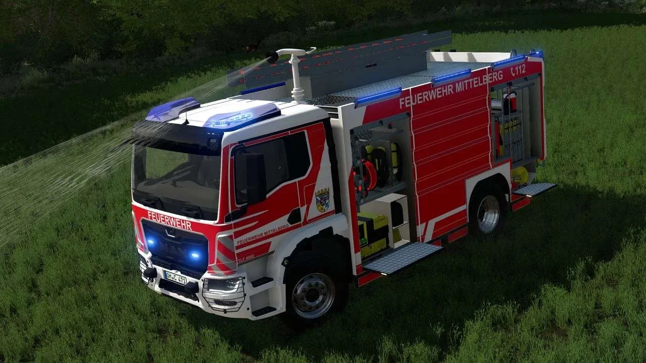Ziegler TLF4000 MAN TGM TG3 v1.1 FS22 FS22 Mod Free Download