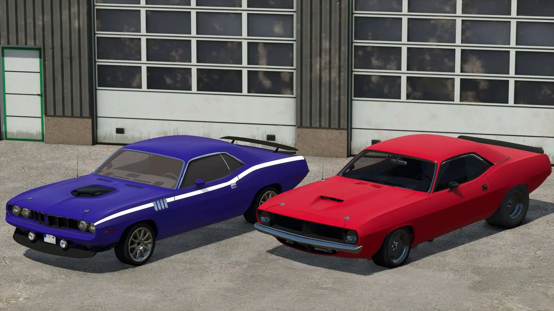 FS25 1971 Plymoth Cuda & 1974 Plymoth Barracuda Drag v1.0 Cars Mod FS25 Mod Free Download