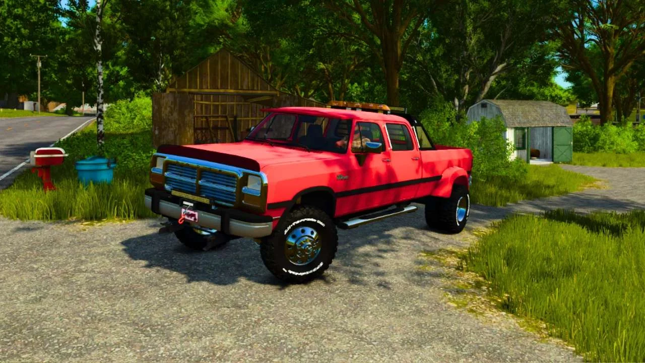 FS25 1992 Dodge Ram D 250 Crew Cab v1.0 Cars Mod FS25 Mod Free Download