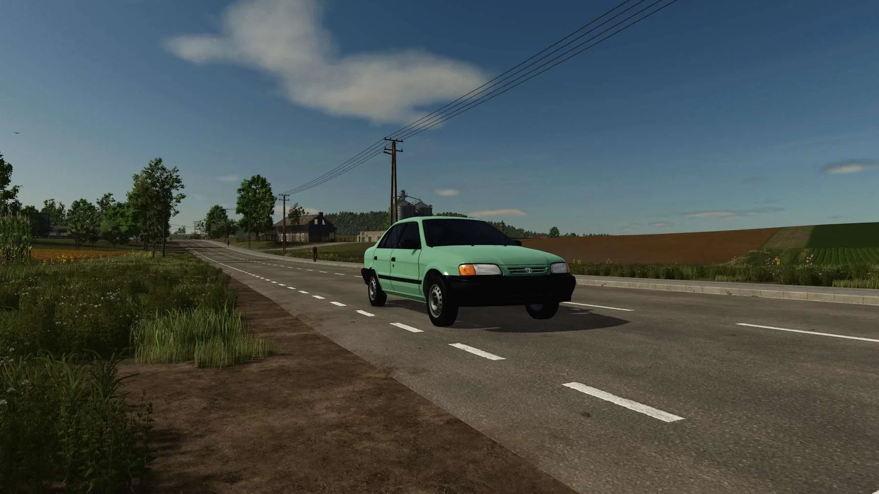 FS25 1995 toyota tercel v1.0 Cars Mod FS25 Mod Free Download