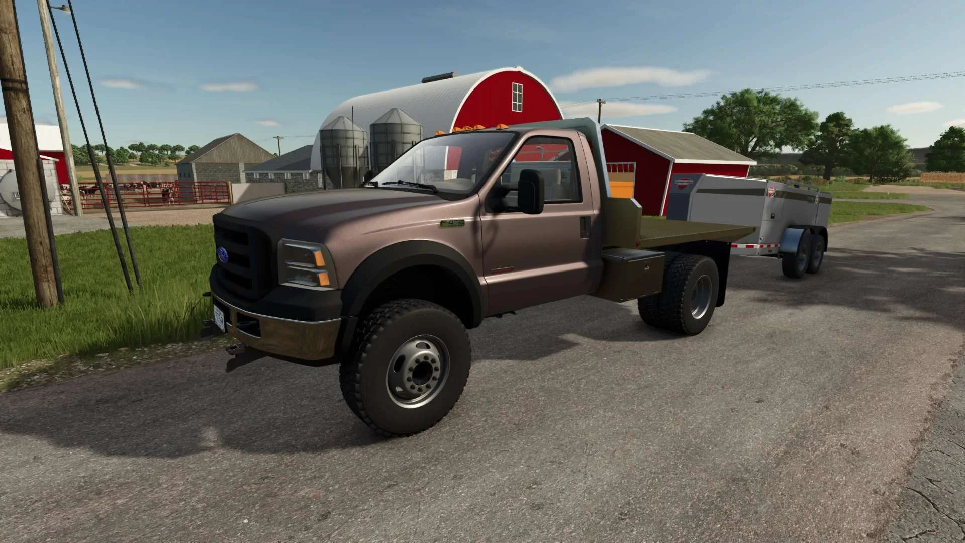 FS25 2007 F450 Regular Cab Flatbed v1.0 Cars Mod FS25 Mod Free Download