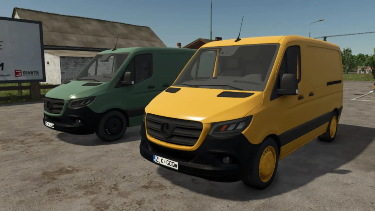 FS25 2018 Mercedes-Benz Sprinter v1.0 Cars Mod FS25 Mod Free Download