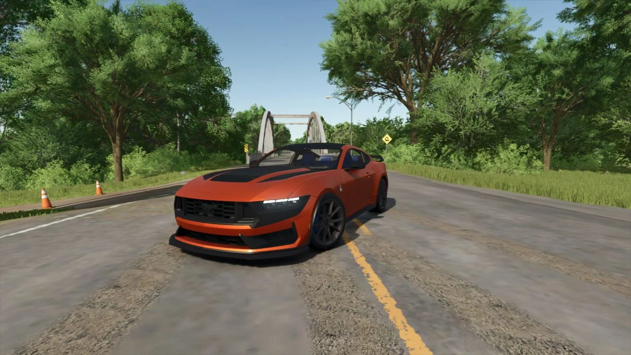 FS25 2024 Ford Mustang Dark Horse V1.0 Cars Mod FS25 Mod Free Download