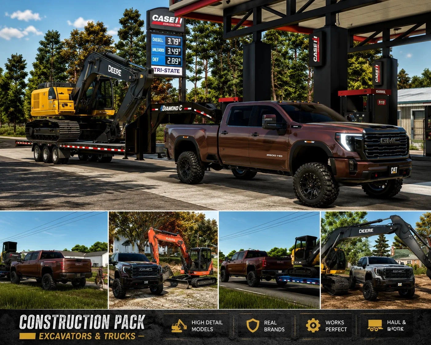 FS25 2024 GMC Sierra 2500HD AT4 v1.0 Cars Mod FS25 Mod Free Download