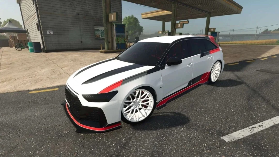 FS25 Audi RS6 Avant v1.0 Cars Mod FS25 Mod Free Download