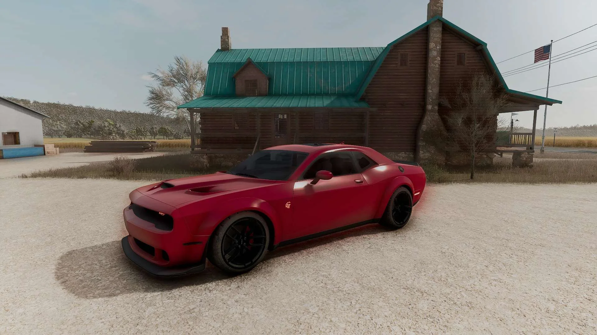 FS25 Challanger hellcat v1.0 Cars Mod FS25 Mod Free Download