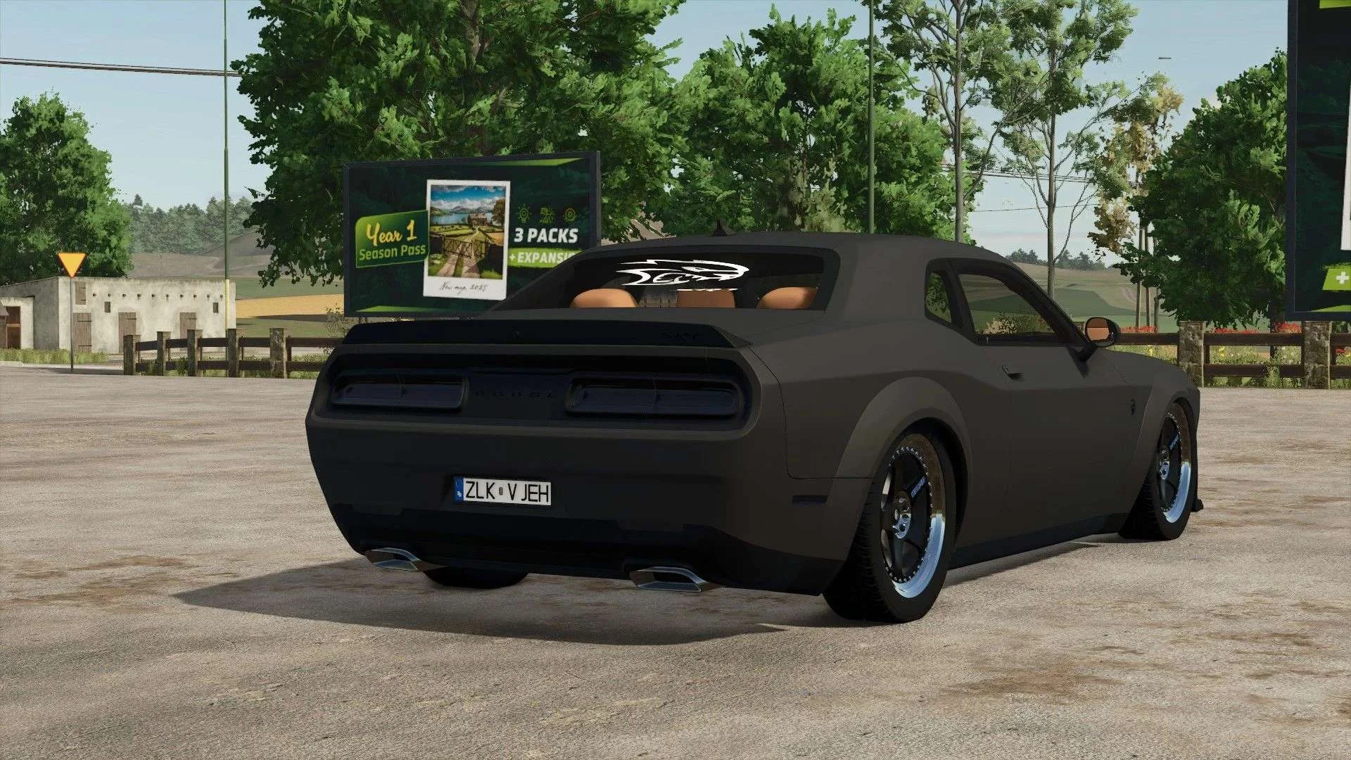 FS25 Dodge Challenger Hellcat v1.0.0.1 Cars Mod FS25 Mod Free Download