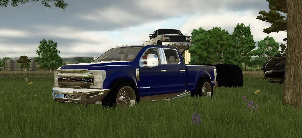FS25 Ford F250 AnyLevel Blue v1.0 Cars Mod FS25 Mod Free Download