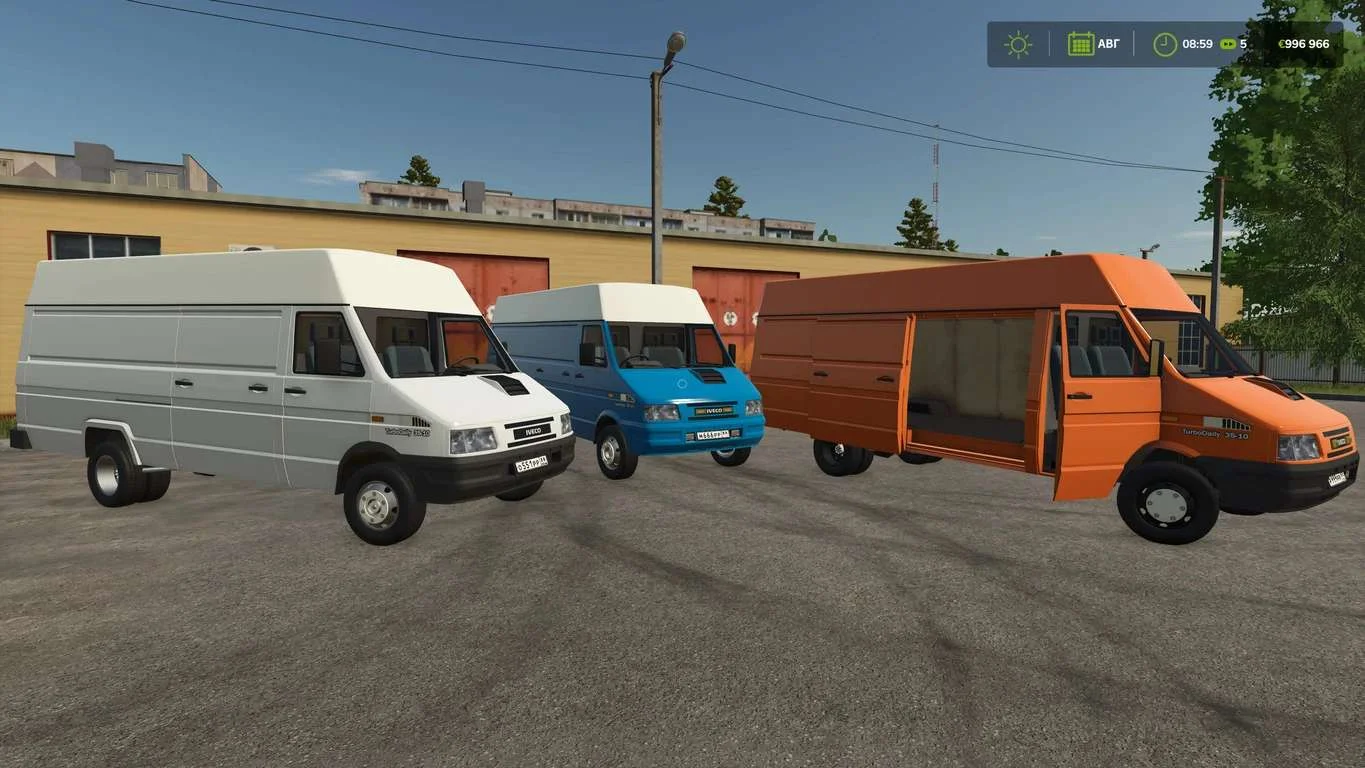 FS25 Iveco Turbo Daily 35-10 1989 V1.0 Cars Mod FS25 Mod Free Download