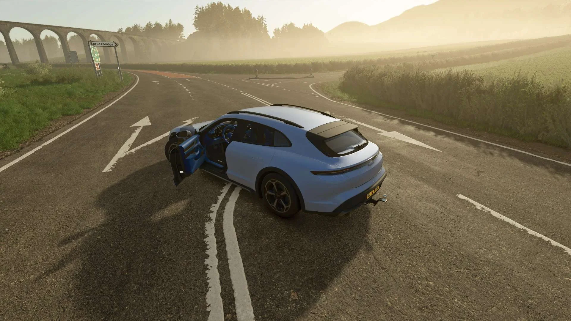 FS25 Porsche taycan 4 v1.0 Cars Mod FS25 Mod Free Download