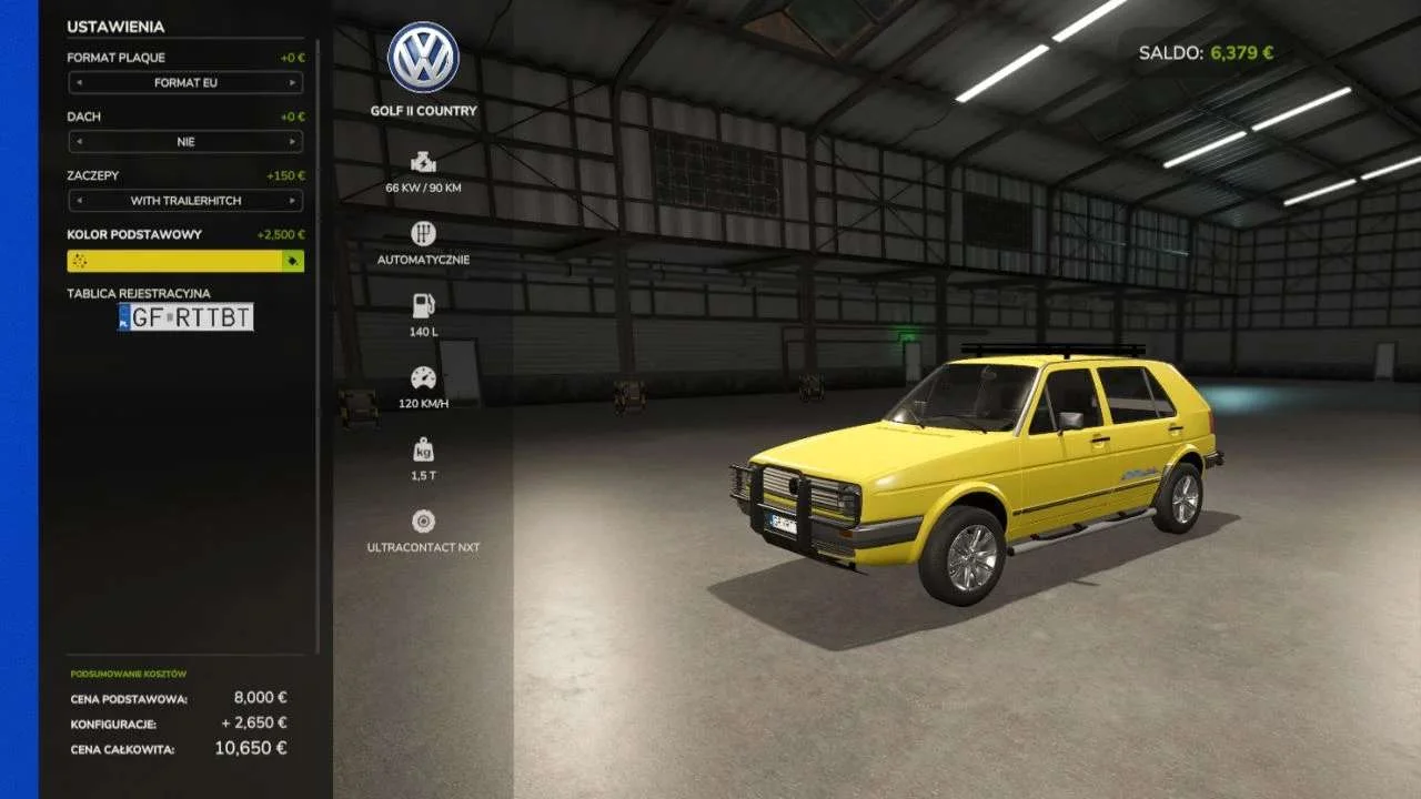 FS25 Volkswagen Golf II Country v1.0 Cars Mod FS25 Mod Free Download