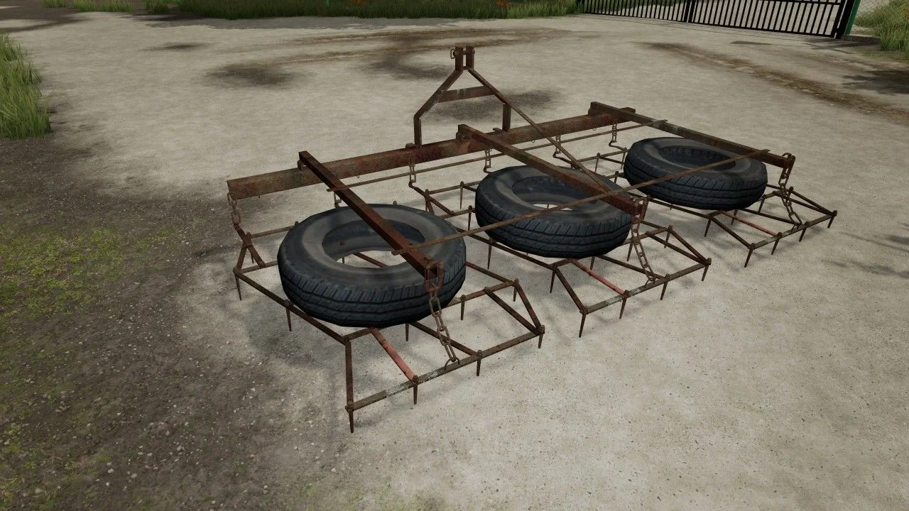 FS25 Cultivator with tires v1.0 Cultivators Mod FS25 Mod Free Download