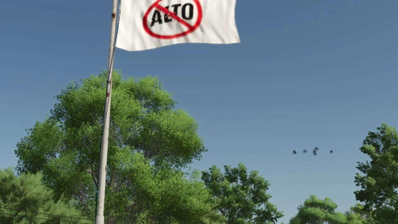 FS25 “No Alto” Placeable Flag V1.0 Objects Mod FS25 Mod Free Download