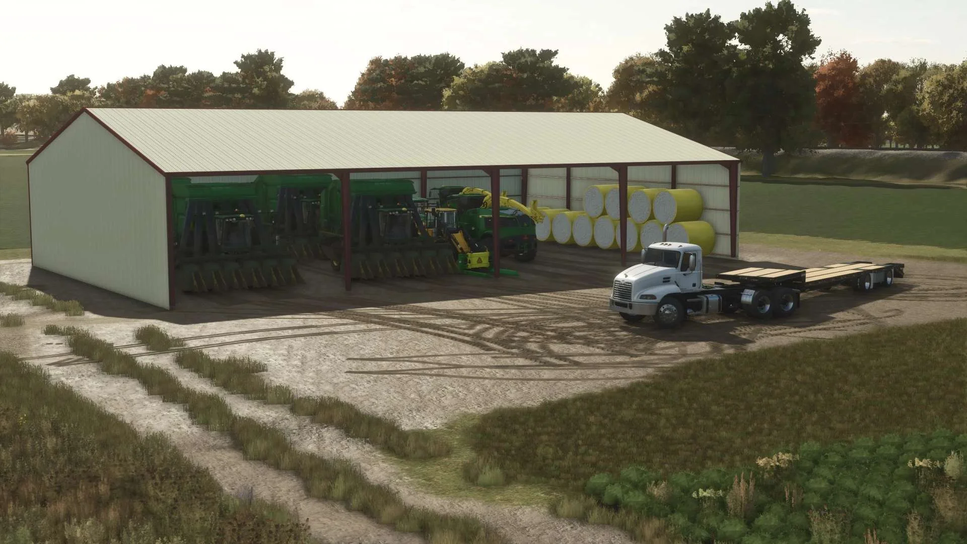 FS25 120×75 Metal Frame Shed v1.0 Objects Mod FS25 Mod Free Download