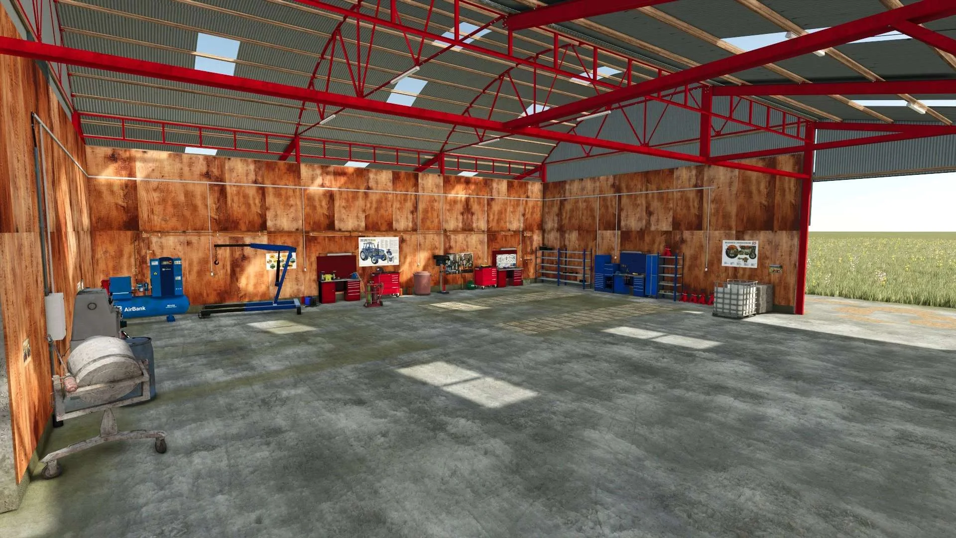 FS25 18m X 18m Dutch Barn Shed Pack v1.0 Objects Mod FS25 Mod Free Download