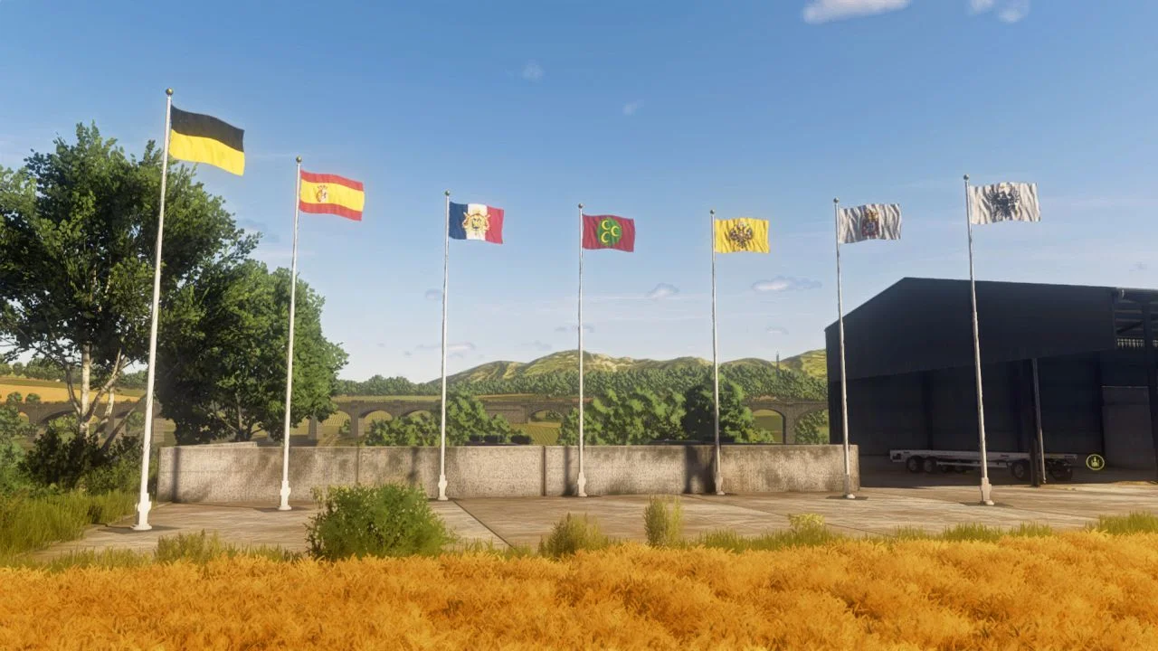 FS25 19th Century Country Flag Pack V1.0 Objects Mod FS25 Mod Free Download