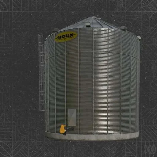 FS25 31k Sioux Grain Bin v1.0 Objects Mod FS25 Mod Free Download