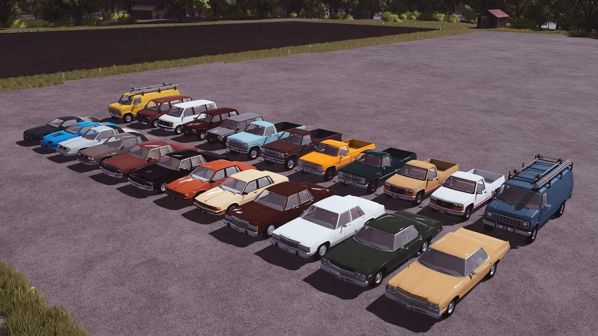 FS25 80’s US Placeable Vehicles V1.0 Objects Mod FS25 Mod Free Download