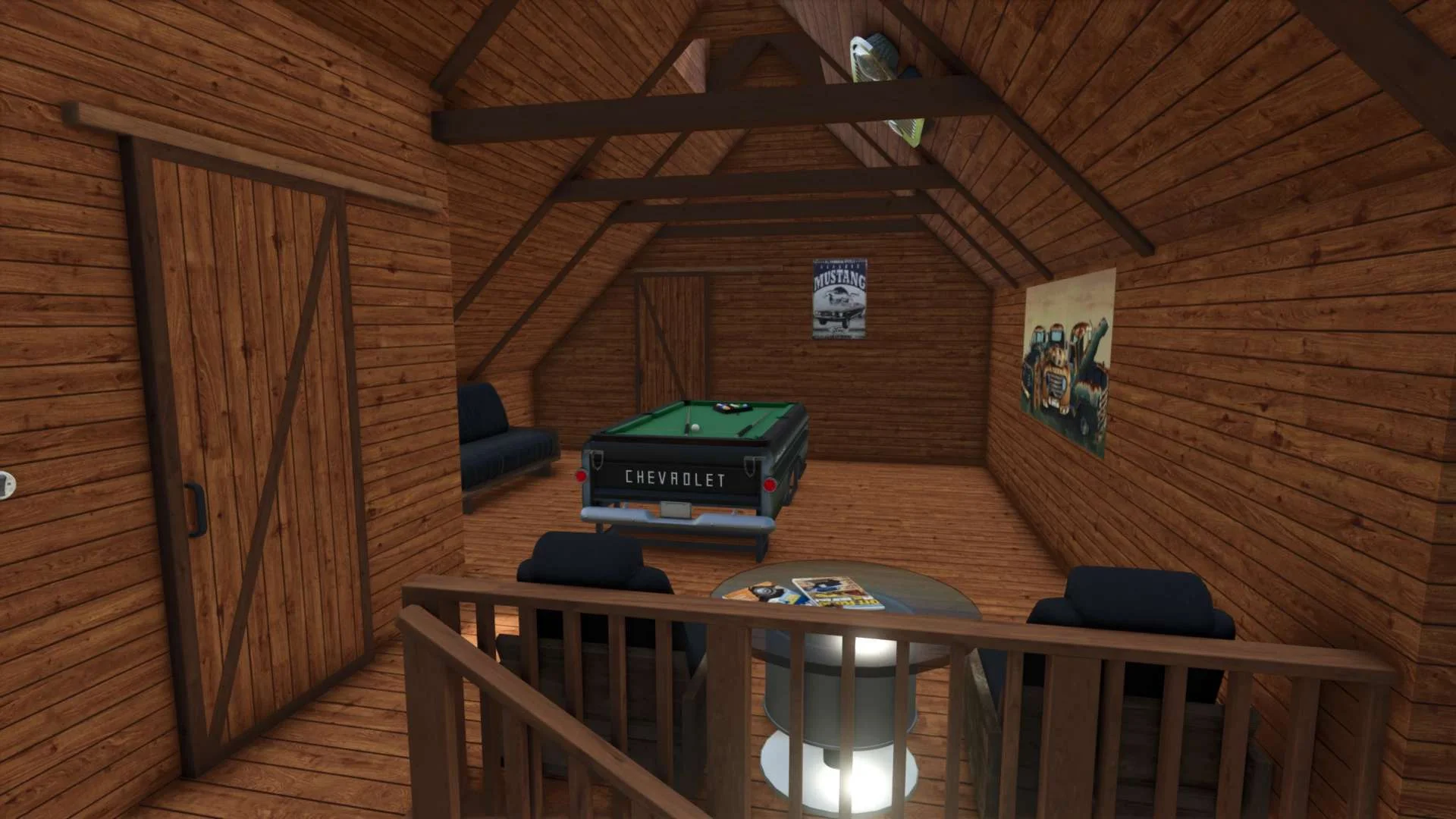 FS25 American style Wooden Garage v1.0 Objects Mod FS25 Mod Free Download