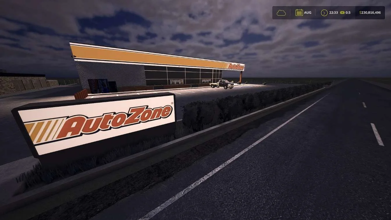 FS25 Autozone v1.0 Objects Mod FS25 Mod Free Download