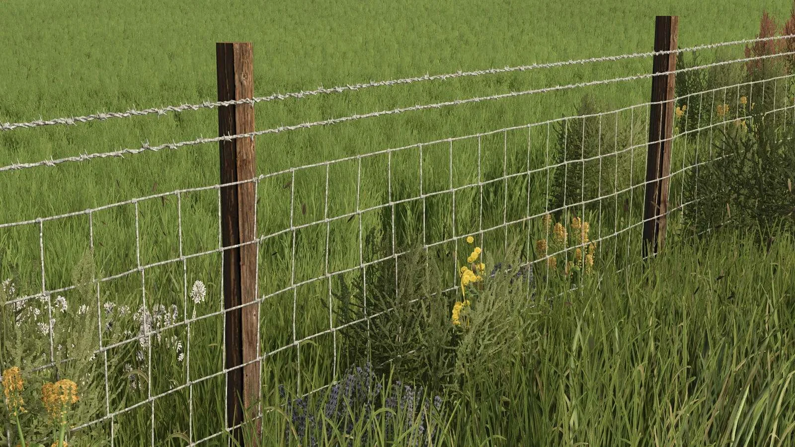 FS25 Barbed Wire Fence v1.0 Objects Mod FS25 Mod Free Download
