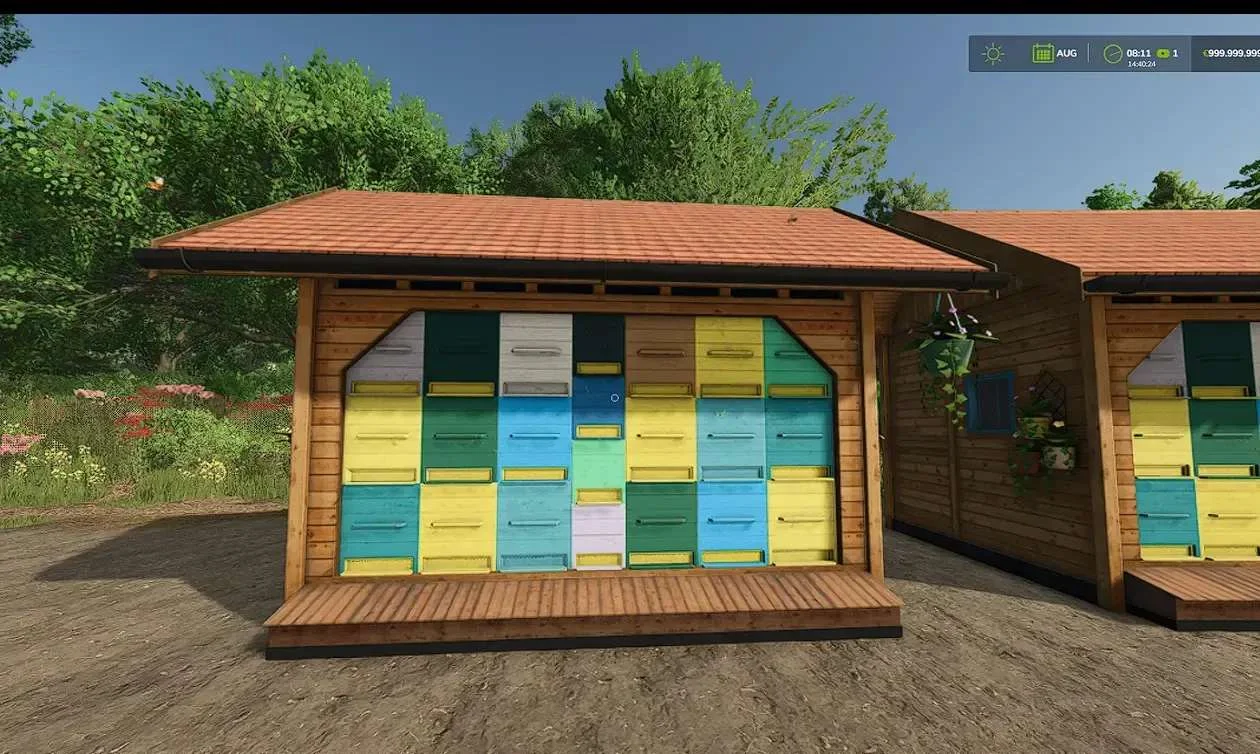 FS25 Bee House with Palett Spawner v1.0 Objects Mod FS25 Mod Free Download