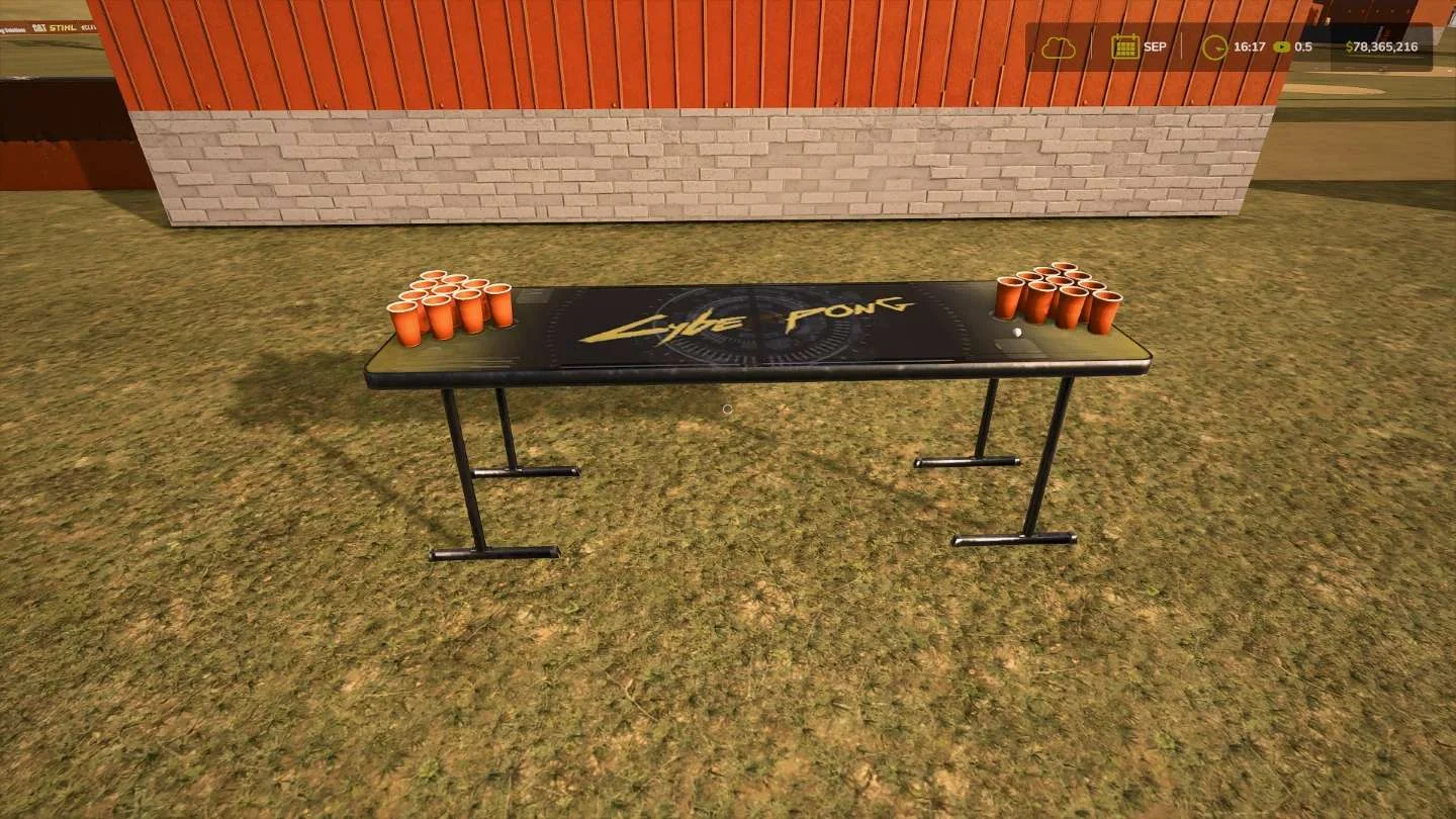 FS25 Beerpong Table v1.0 Objects Mod FS25 Mod Free Download