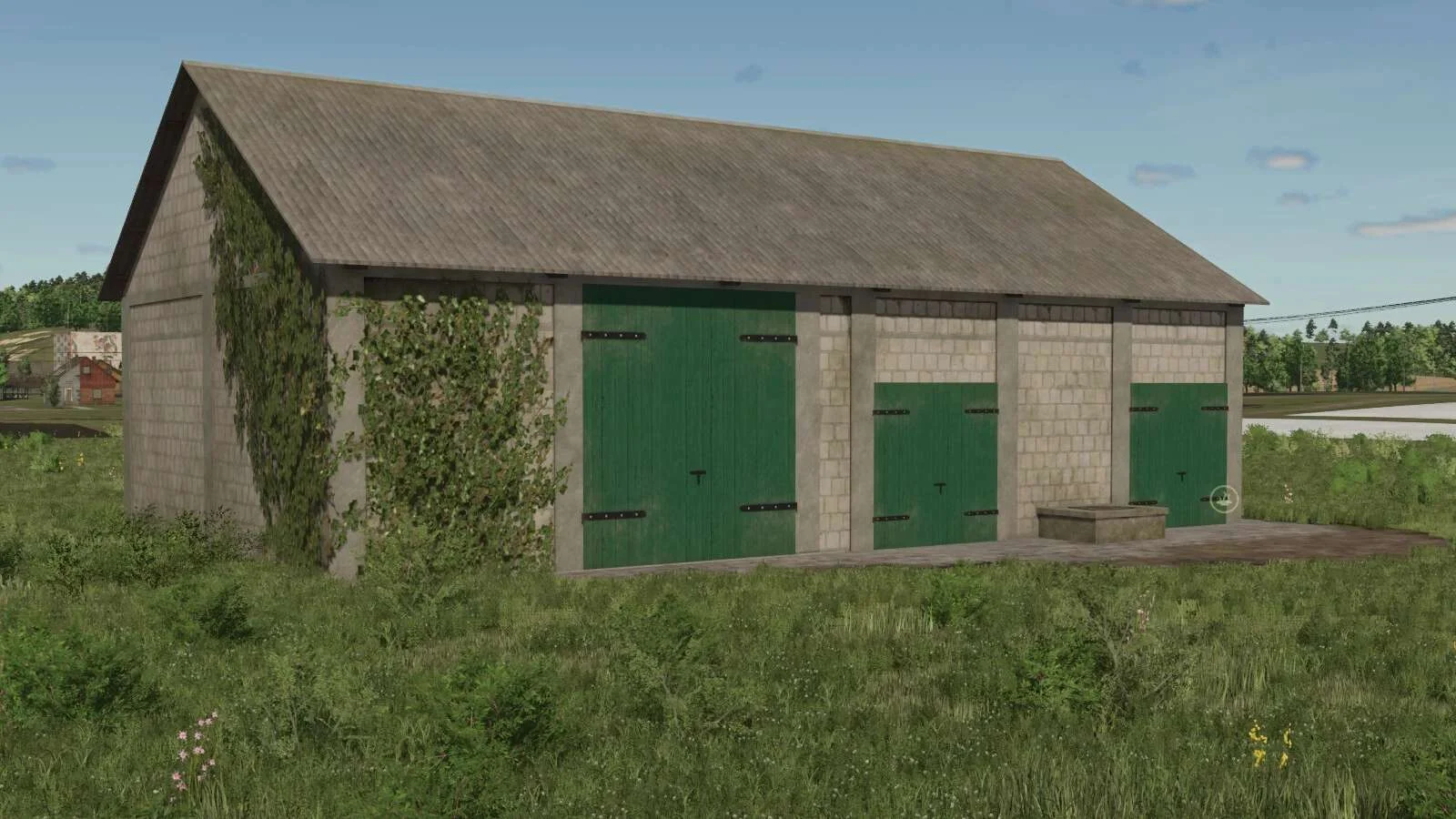 FS25 Big White Cow Barn v1.1.1 Objects Mod FS25 Mod Free Download